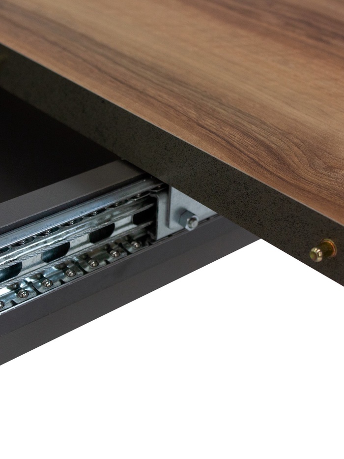 Стол кухонный раскладной «Аврора», 1200(1600)×750×755 мм, цвет авелано/графит