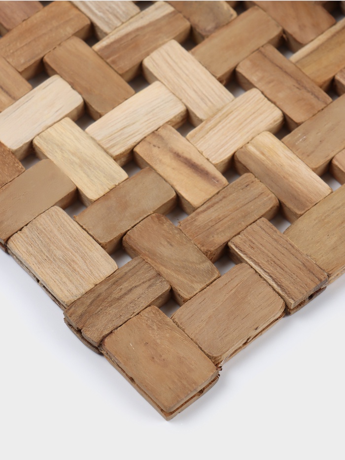 Коврик из тикового дерева, 30×20×0.7 см