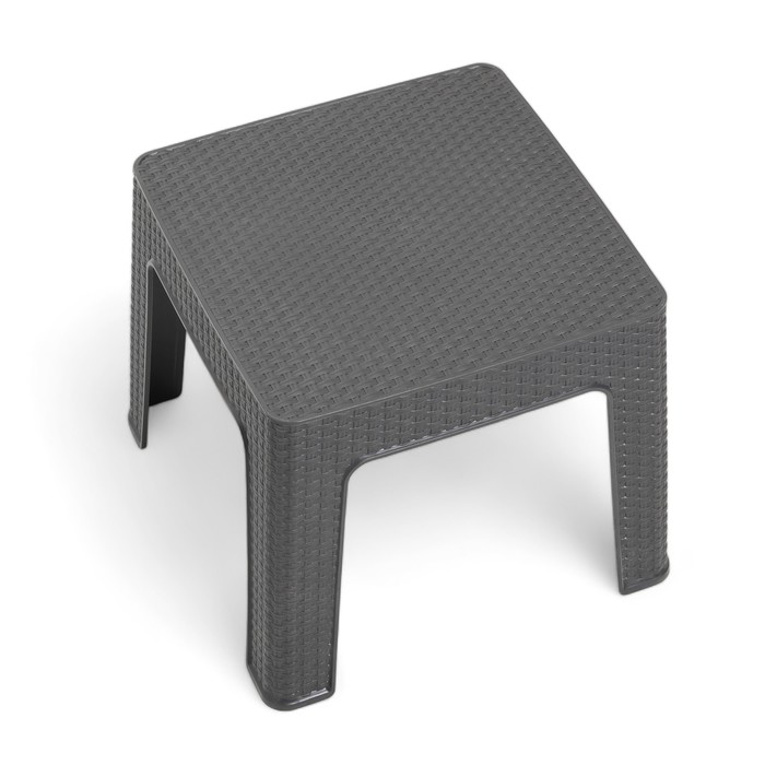 Кофейный столик «Ротанг», 44×44×41 см, пластиковый, цвет антрацит
