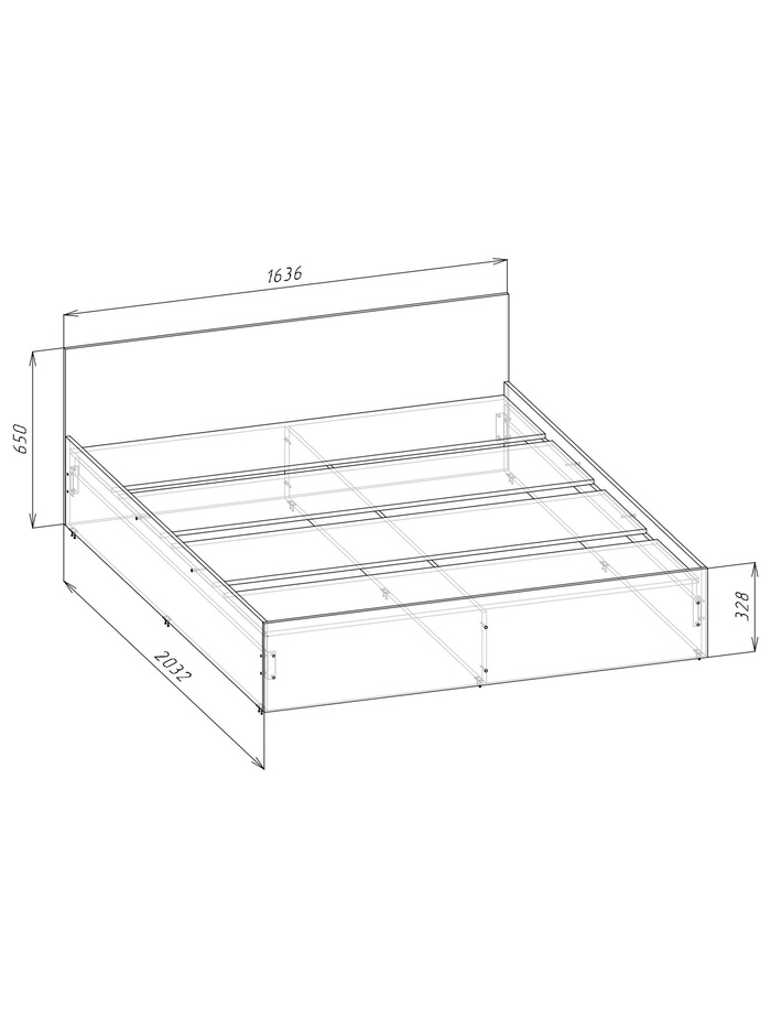 Кровать двуспальная «Лора», 1600×2000 мм, цвет кашемир