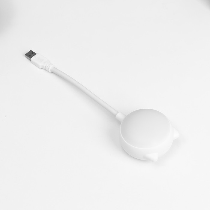 Ночник «Котик» LED 2 Вт USB белый 13.5×8.5×30 см RISALUX