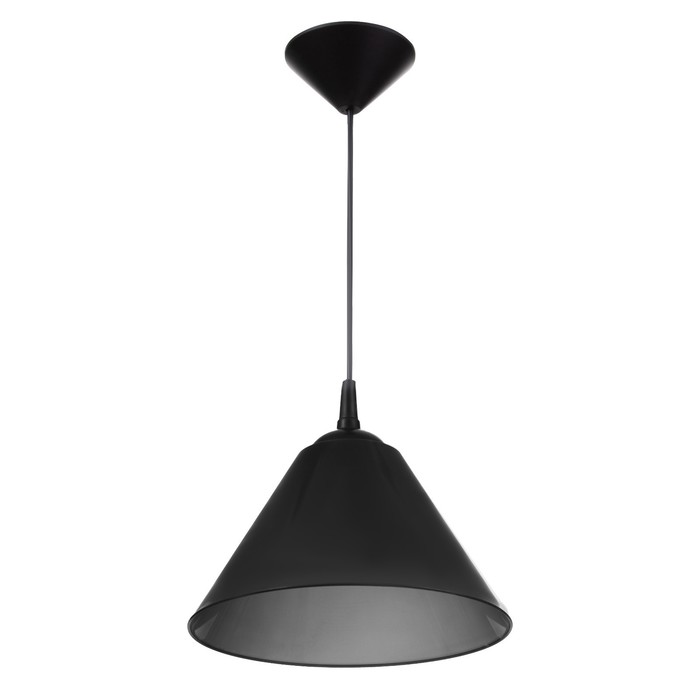 Подвес «Конус» BR 00268, 1×15 Вт, Е27, чёрный/дымчатый, 25×25×15 см