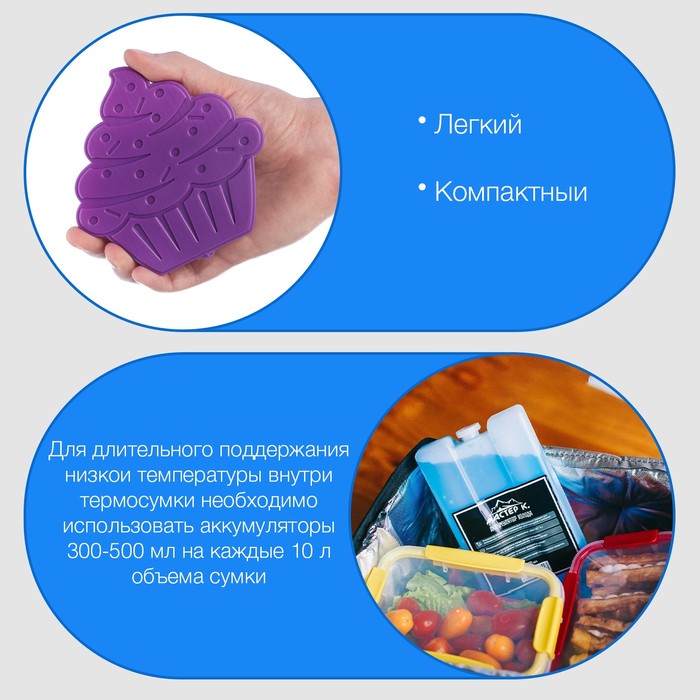 Аккумулятор холода гелевый «Мастер К», 70 мл, хладоэлемент для термосумок, 12×12 см