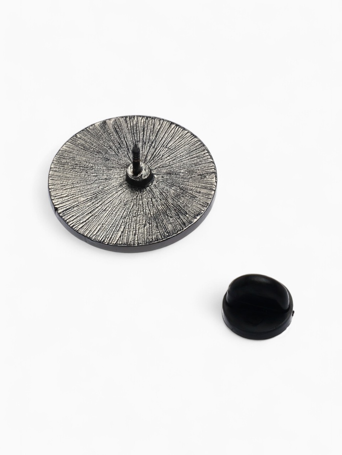 Значок «Котик» клуб интересов, цветной в сером металле