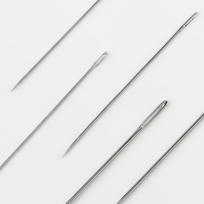 Иглы швейные «Ассорти», d=0.5 / 0.6 / 0.9 мм, 3.8-6.1 см, 10 шт.