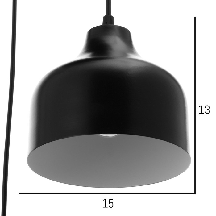 Люстра BayerLux 6111/3, 3×40 Вт, Е27, чёрный