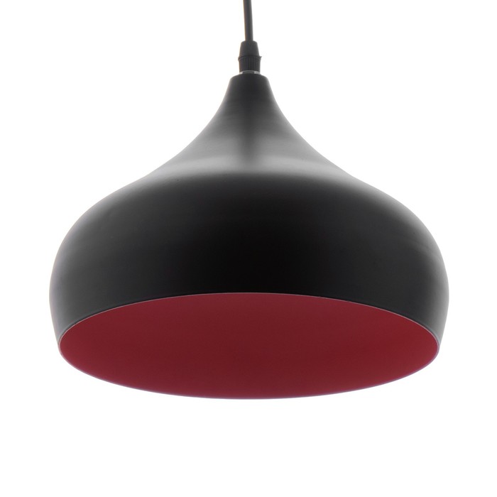 Подвес BayerLux «Купол дуо» Е27 черный-красный 24×24×18-118 см