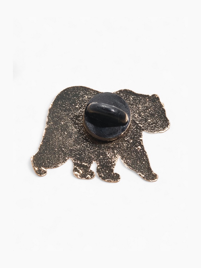 Значок «Медведь» лес, цветной в золоте