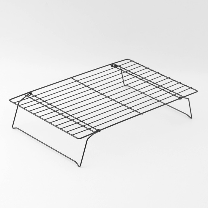 Решётка для глазирования и остывания выпечки 3-х ярусная KONFINETTA, 40.5×22 см, чёрная