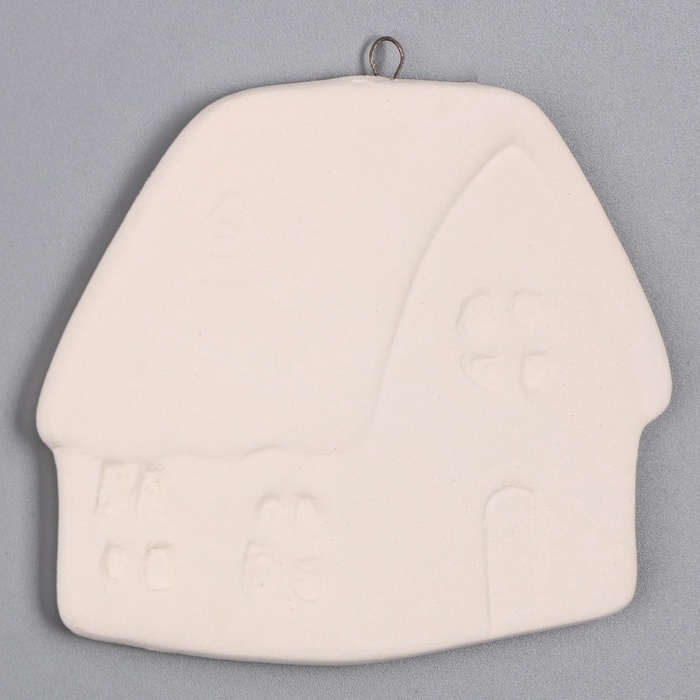 Ёлочная игрушка под раскраску «Хата», с подвесом