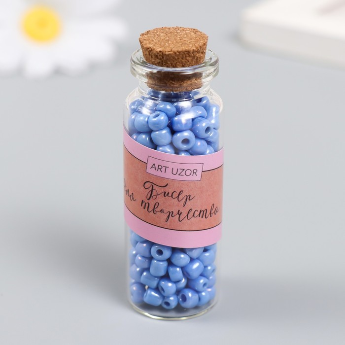 Бисер 6/0 в бутылочке «Кобальтовый», 20 г, керамический блеск, 6×2×2 см