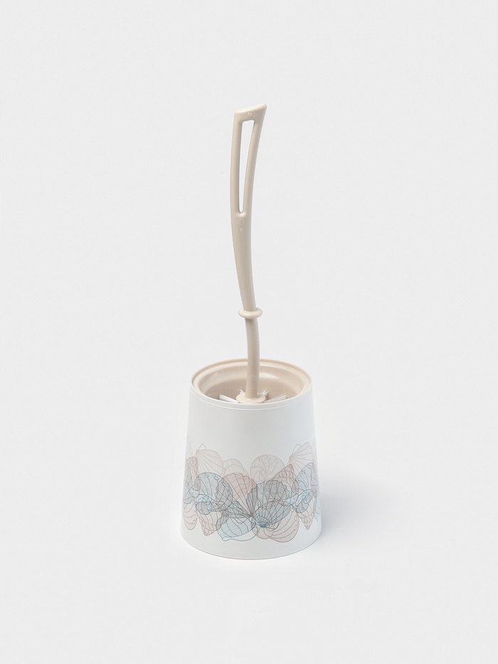 Ёршик для унитаза «Ракушки», 12×12×36 см, с подставкой