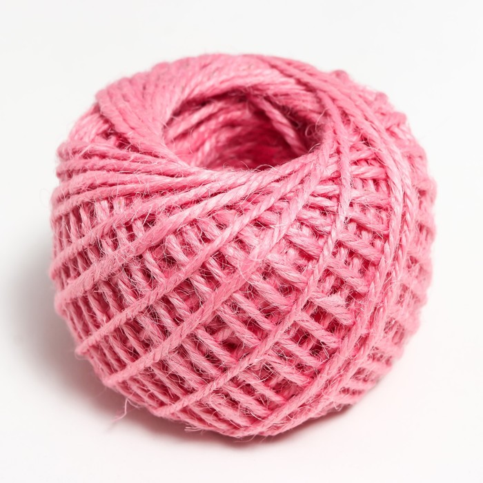 Пряжа 100% джут Softino Jute Colored 50 м ±2 м розовый 50 г