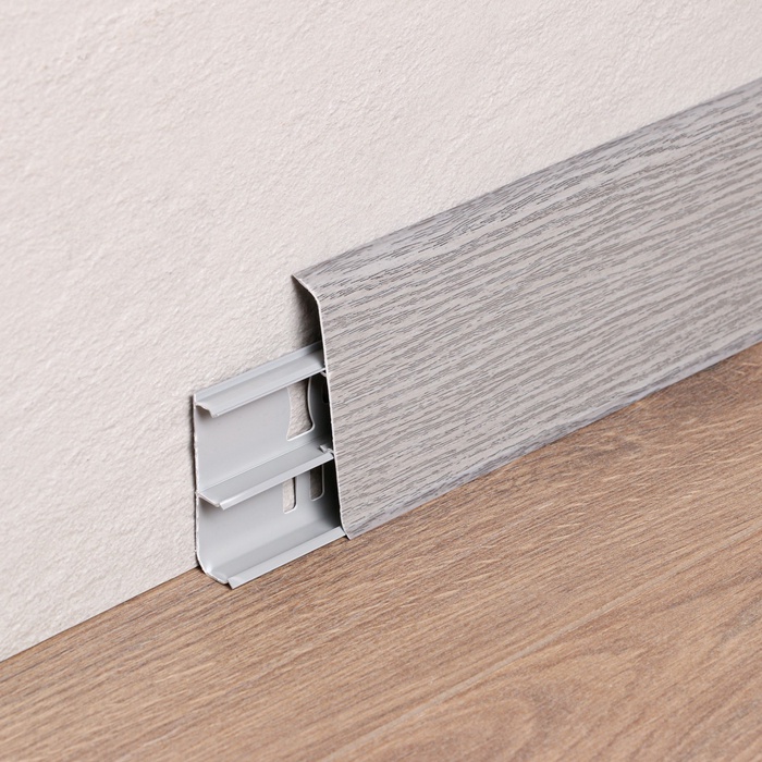 Плинтус напольный «Деконика», 85×2200 мм, цвет 210 дуб пепельный