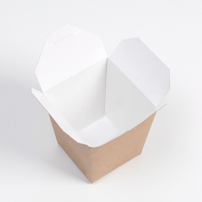 Коробка для лапши «ВОК» сборная, крафтовая, 10×10×10.5 см