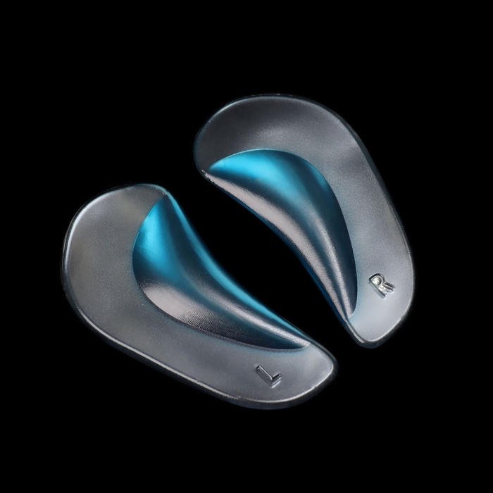 Супинаторы для обуви, амортизирующие, силиконовые, S (35-37 р-р), пара, прозрачные/голубые