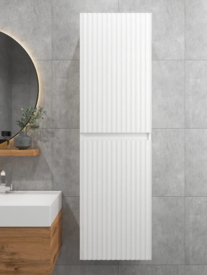 Шкаф пенал навесной для ванной комнаты и туалета «MH11 - MA», 1548×450×217 мм, цвет белый - М 10