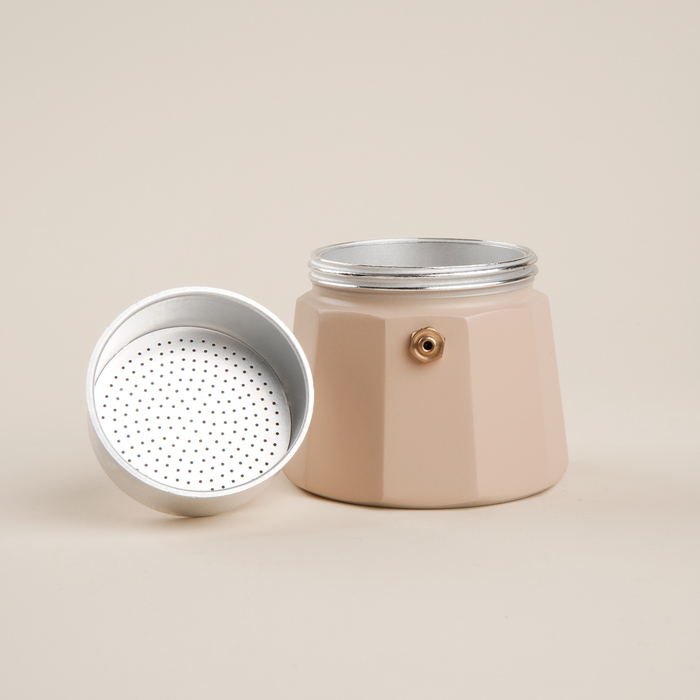 Кофеварка гейзерная SL Home «Ферамо», 150 мл, 11×15.5×12 см, алюминий, бежевая