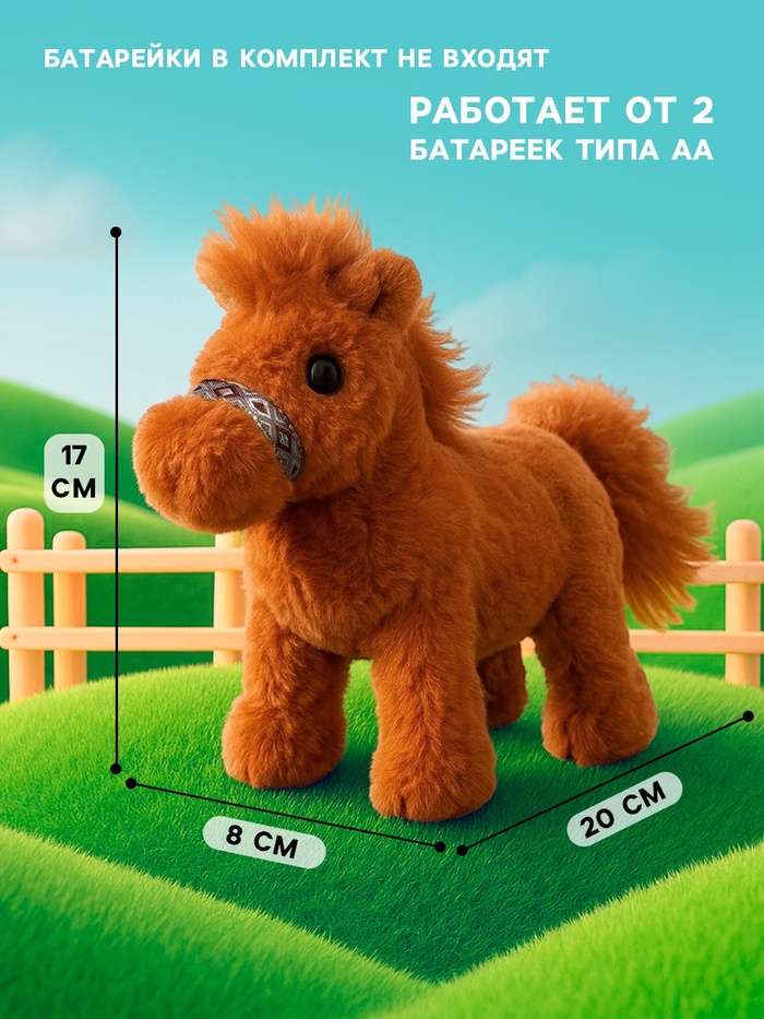 Интерактивная игрушка «Добрая лошадь», звук, ходит, машет хвостиком