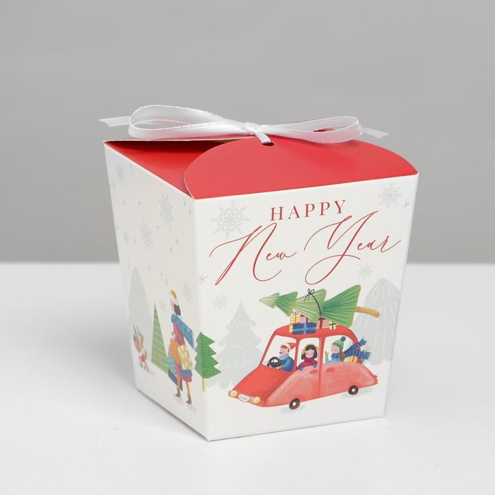 Бонбоньерка новогодняя «Город», 7.5×8×7.5 см, Новый год