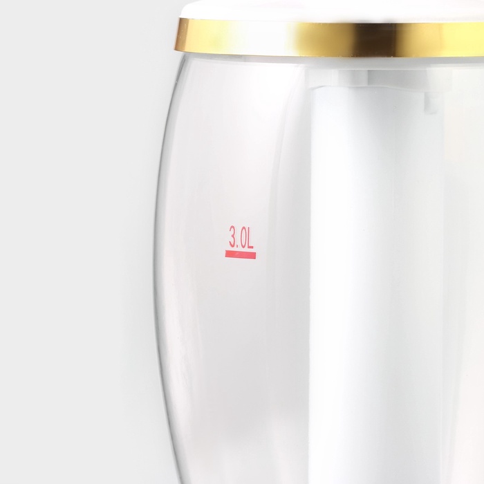 Башня пивная Gold, колба с подсветкой, 3 л, пластик, батарейки cr 2032, золотистая