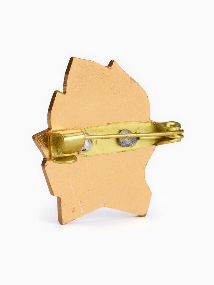 Значок СССР «Всегда готов», 2 см, цвет красно-белый в золоте