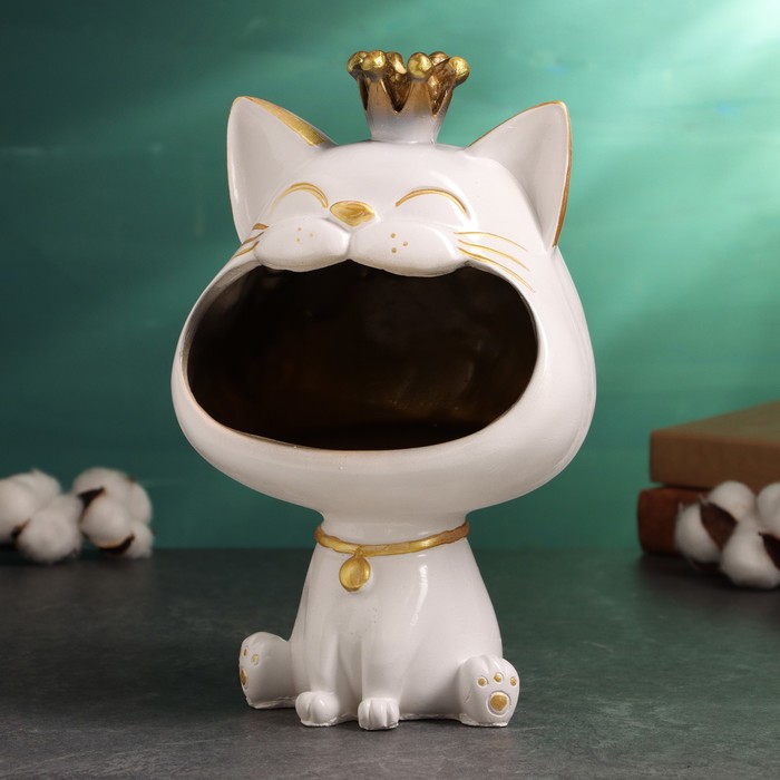 Подставка для мелочей «Кот», гипс, 26×17 см