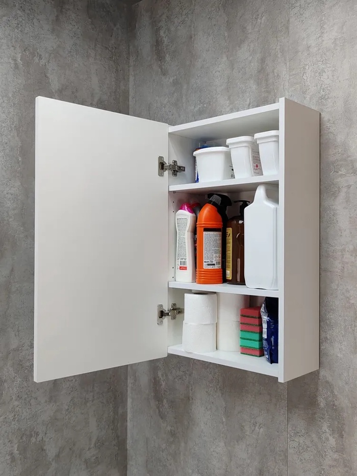 Шкаф навесной для ванной комнаты и туалета «MH7 - MA», 750×450×217 мм, цвет белый - М 10