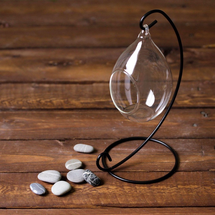 Флорариум «На подвесе», h=23 см, 12×7.5 см, капелька d=5.5×4.5 см