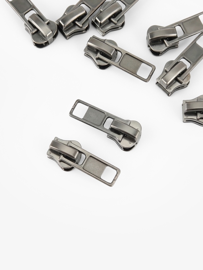 Бегунок автоматический для молнии «Трактор», №5, 10 шт., цвет никель