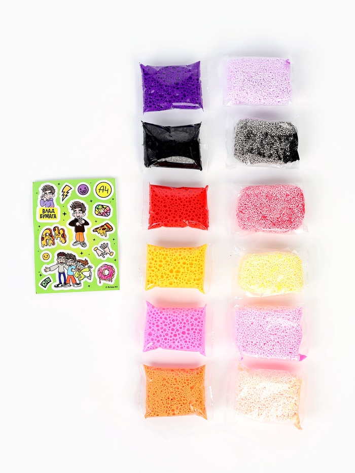 Воздушный пластилин «Влад А4», 12 шт., огненные цвета