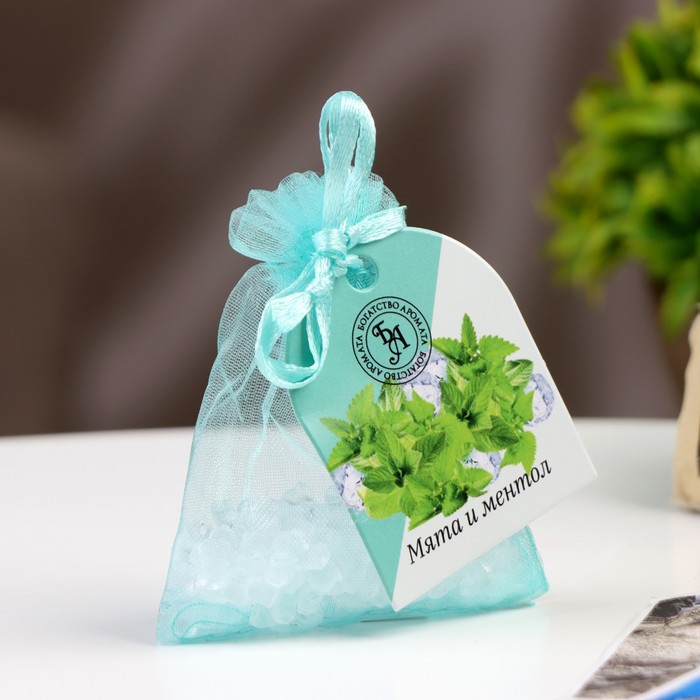 Аромагорошины в подарочном пакете, 10 г, мята и ментол