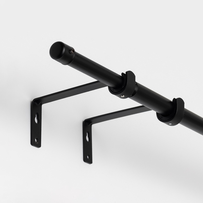 Карниз однорядный кованый, 160-300 см, телескопический, металл, чёрный