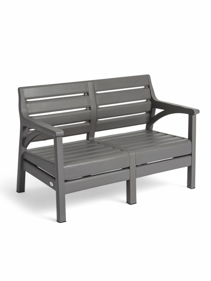 Набор садовой мебели «Евпатория»: 2 кресла, стол, двухместный диван, серый