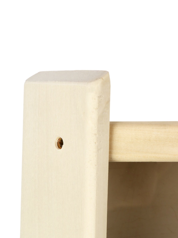 Абажур для бани и сауны, деревянный, настенный, угловой, с тёмным стеклом, «Добропаровъ»