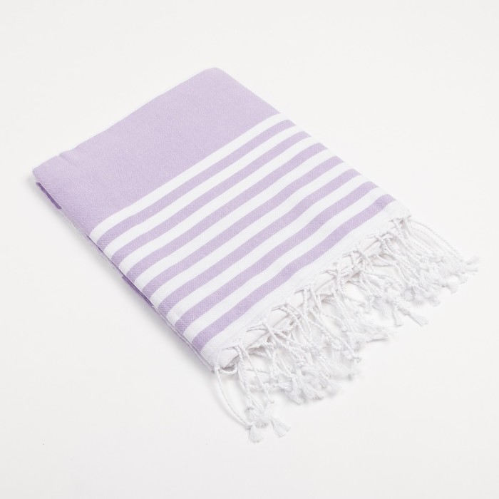 Полотенце - пештемаль пляжное «Фортуна», 100×180 см, хлопок 100%, сиреневое