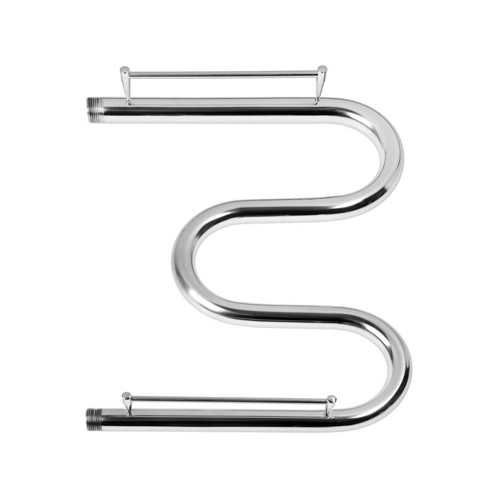 Полотенцесушитель водяной ТЕРА, М-образный, 500×400 мм, с полкой, d=32 мм, наруж. резьба 1"