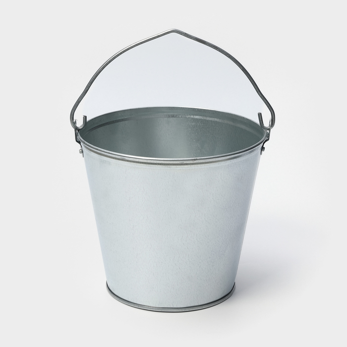 Ведро оцинкованное хозяйственное с ручкой, 7 л, d=24 см, h=24 см, ГОСТ