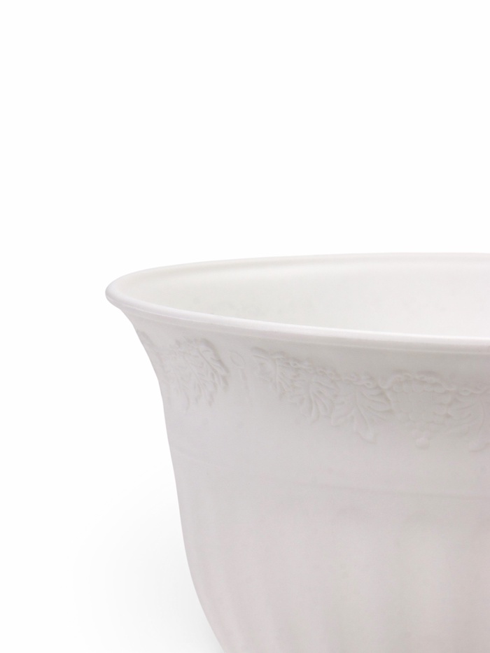 Вазон для цветов «Венеция», 600 мл, d=14 см, h=14 см, пластиковый, белый