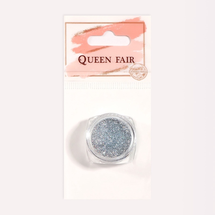 Блёстки для декора ногтей, мелкие, цвет серебристый голографический