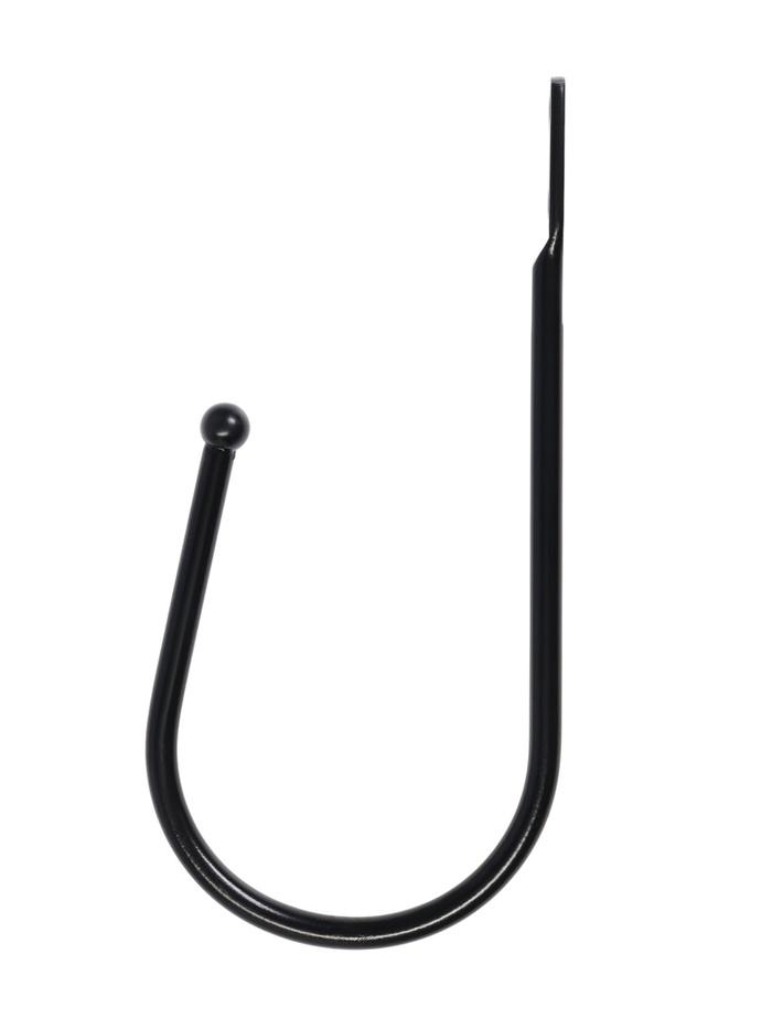 Держатель для штор «ТУНДРА» KS011, однорожковый, черный, 2 шт.