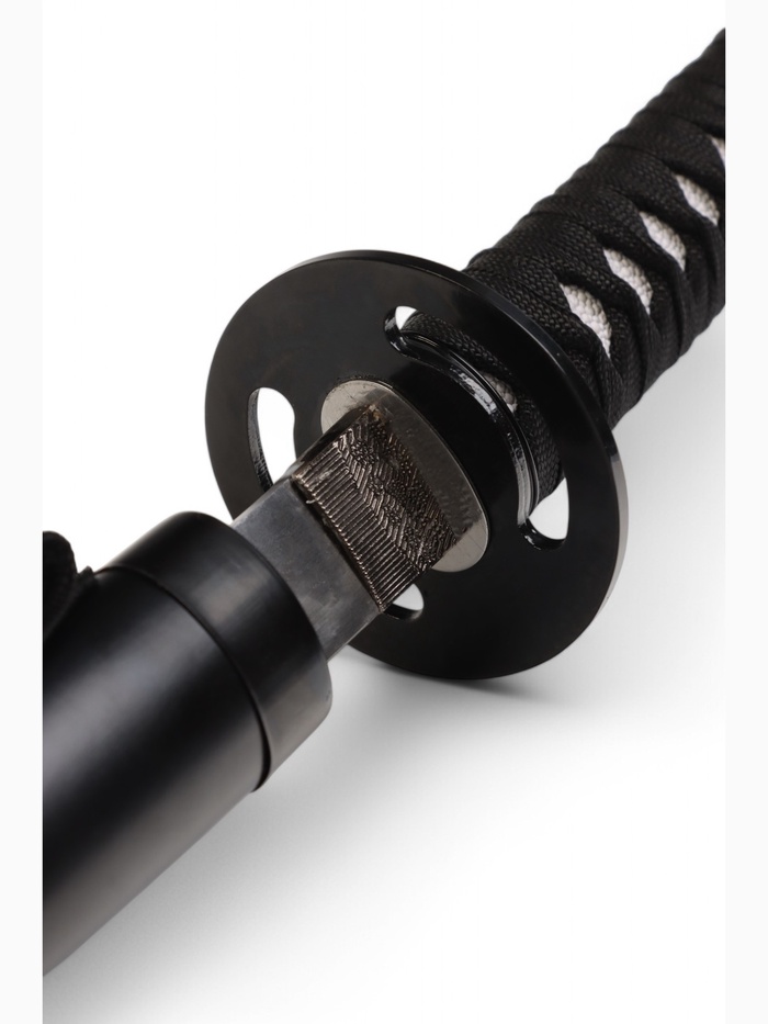 Макет оружия «Сувенирная катана на подставке», чёрные ножны с иероглифами, 104 см