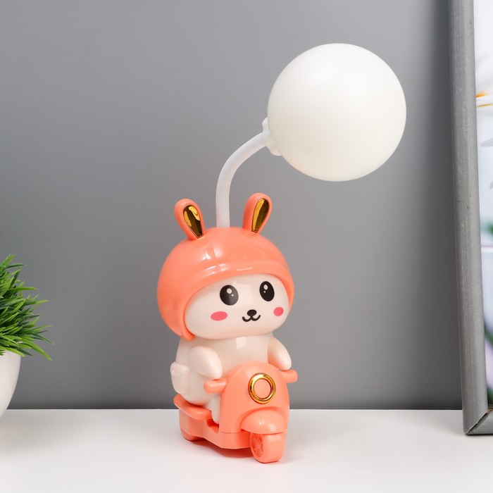 Ночник «Зайчик»LED 2 Вт USB АКБ розовый 7.5×9.5×32 см RISALUX