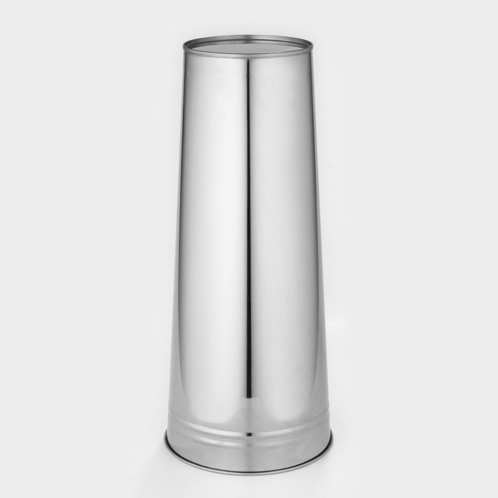 Вазон без ручек, 11 л, h=49 см, нержавеющая сталь, ГОСТ