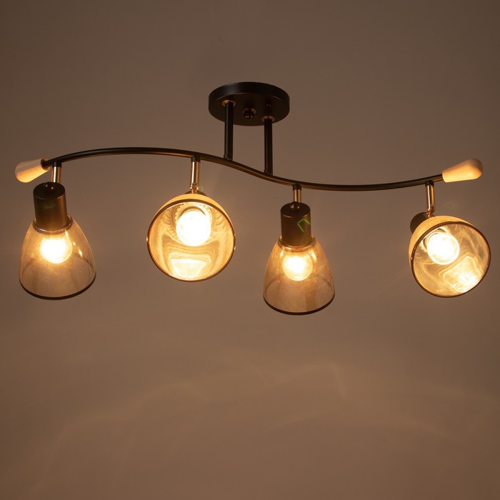 Светильник «Судьба» 4×60 Вт Е27 черный