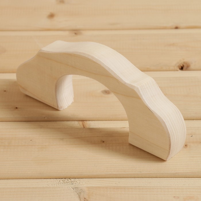 Дверная ручка для бани и сауны, 25×9×2.6, липа, «Добропаровъ»