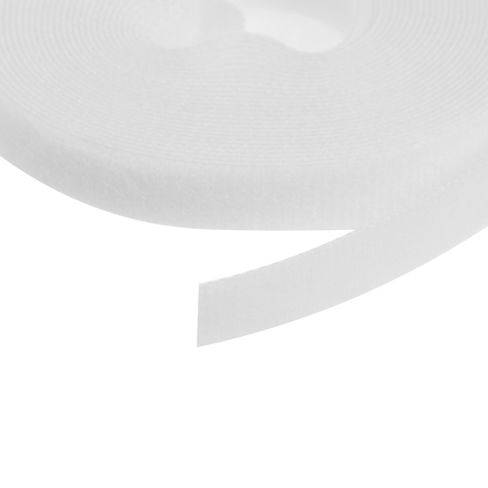 Лента-липучка для проводов 5000×10×1.5 мм ТУНДРА, белая, 1 шт.