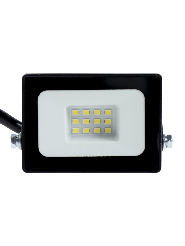 Прожектор светодиодный VKL Electric, 10 Вт, 1200 лм, 6500К, IP65, 220 В чёрный, свечение холодное белое