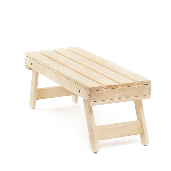 Лавка деревянная, 120×44×43 см, липа, складная