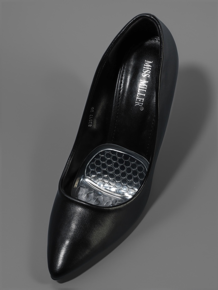 Полустельки для обуви, с протектором, силиконовые, 9×7 см, пара, прозрачные